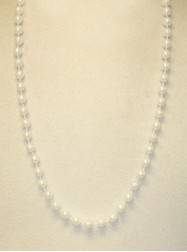 33" 10mm Round White Pearl