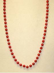 36" 10mm Round Metallic Red