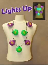 Purple and Green Blinking Disc with Crown Imprint