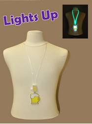 Light-Up Beer Mug Necklace