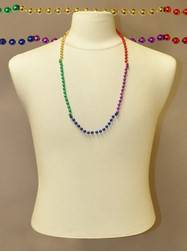 33" 7mm Round Metallic Section Rainbow Bead