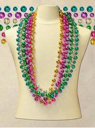 48" inch 20/14mm Assorted Globe Metallic Beads