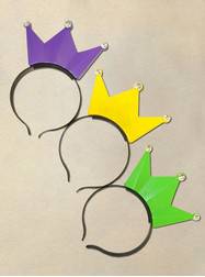 Purple, Green and Gold Light Up Crown Headband