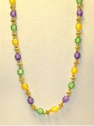 38" 18MM Purple, Green and Gold Transparent Honey Dipper