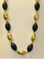 48" Handstrung Black & Gold 10MM Footballs