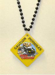 33" 8MM Black Bead/ NOLA Coaster Embossed Magnet