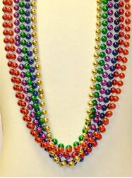 48" 12mm Round Metallic Rainbow Assorted
