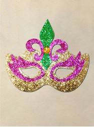 Purple, Green & Gold Crown Mask