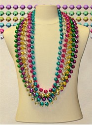 48" inch 18mm Assorted Globe Metallic Beads