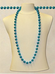 48" inch 18mm Turquoise Metallic Beads