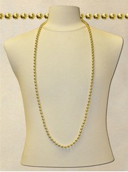 48" Inch 8mm Gold Metallic Beads