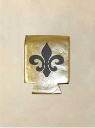 Fun Accessories - Fleur De Lis Black & Gold Koozies