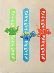 Fun Accessories - Assorted Dinosaur Slap Bracelets