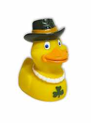Irish Squeaky Duck Rubber Duck - BAG- 12 PIECES