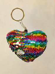 Gold Crown Heart Keychain With Rhinestones - Copy