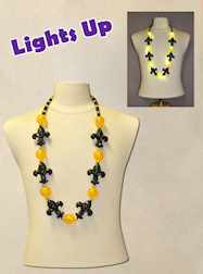 42" LED Black & Gold Fleur De Lis - Each