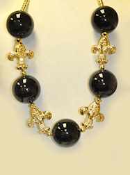 42" 4 Fleur De Lis with large PGG Beads - 6 PIECES