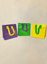 Mardi Gras Zipper Bead Bags from Beads by the Dozen