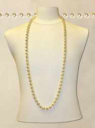 48" 10mm Globe Purple, Green and Gold Metallic Bea