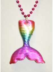 33" 7MM Green Prism Clover On Green Metallic Bead