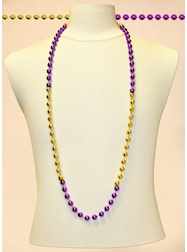 48" Inch 12mm Black & Gold Section Bead - DOZEN- 1