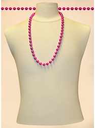 33" 12mm Round Metallic Pink Beads - DOZEN - 12 PI