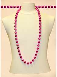 48" 18mm Round Metallic Pink Beads - DOZEN - 12 PI