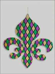 7.5" x 7.5" Happy Mardi Gras Slate Trivet  - Copy