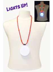 33" Green Blinky Bead with 6  Flashing Lights and