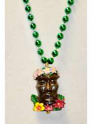 Tropical & Luau Tiki Man 33" 7MM Green Bead