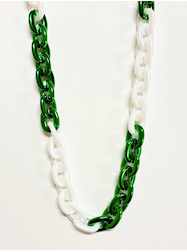 42" Chain Green & White
