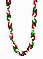 42" Chain Single Red, White & Green