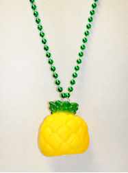 Pineapple on Metallic Green Bead