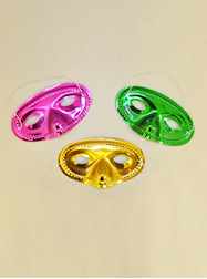 Purple, Green and Gold Mardi Gras Half Mask - DZ -