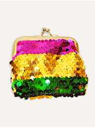 Purple, Green and Gold Flip Sequin Coin Purse Mard