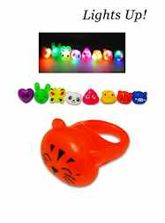 Light Up Rings 8 Assorted Animals 24-Pieces