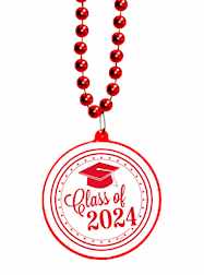 2024 Graduation Beads Graduation Decals in Red