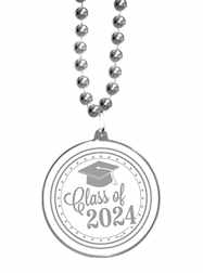 2024 Graduation Beads Graduation Decals in Silver