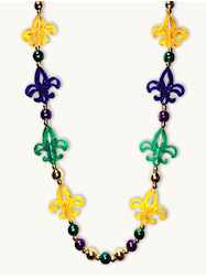 38" Eight Handstrung Purple, Green and Gold Fleur