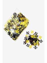 Purple, Green and Gold Fleur de Lis Confetti -2 OZ
