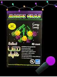 10.5 40 Light Mardi Gras Globe Indoor/Outdoor LED