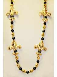 42" 12MM Black and Gold W/Gold Spacers and 4 Gold