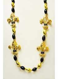 42" Black and Gold Footballs with 4 Gold Fleur de