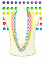 48" 12MM Assorted Aurora Borealis Round Beads - DO