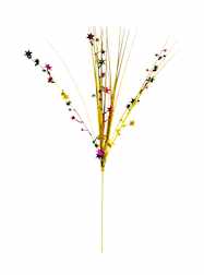 21" Spray Purple, Green and Gold Star Onion Grass