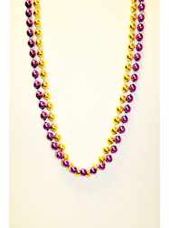 36" 10MM Metallic Purple and Gold Beads - DOZEN -1