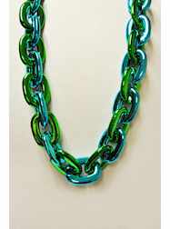 36" Jumbo Link Chain Turquoise and Green