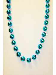 60" 16MM Metallic Turquoise - DOZEN-12 NECKLACES
