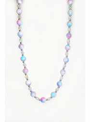 40" 16MM Pink, Purple & Turquoise Marble W/Aurora