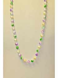 38" 12MM Purple, Green & Gold Pearl 3 Tone with Au